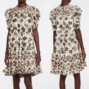 ULLA JOHNSON Cassian floral cotton-blend midi dress